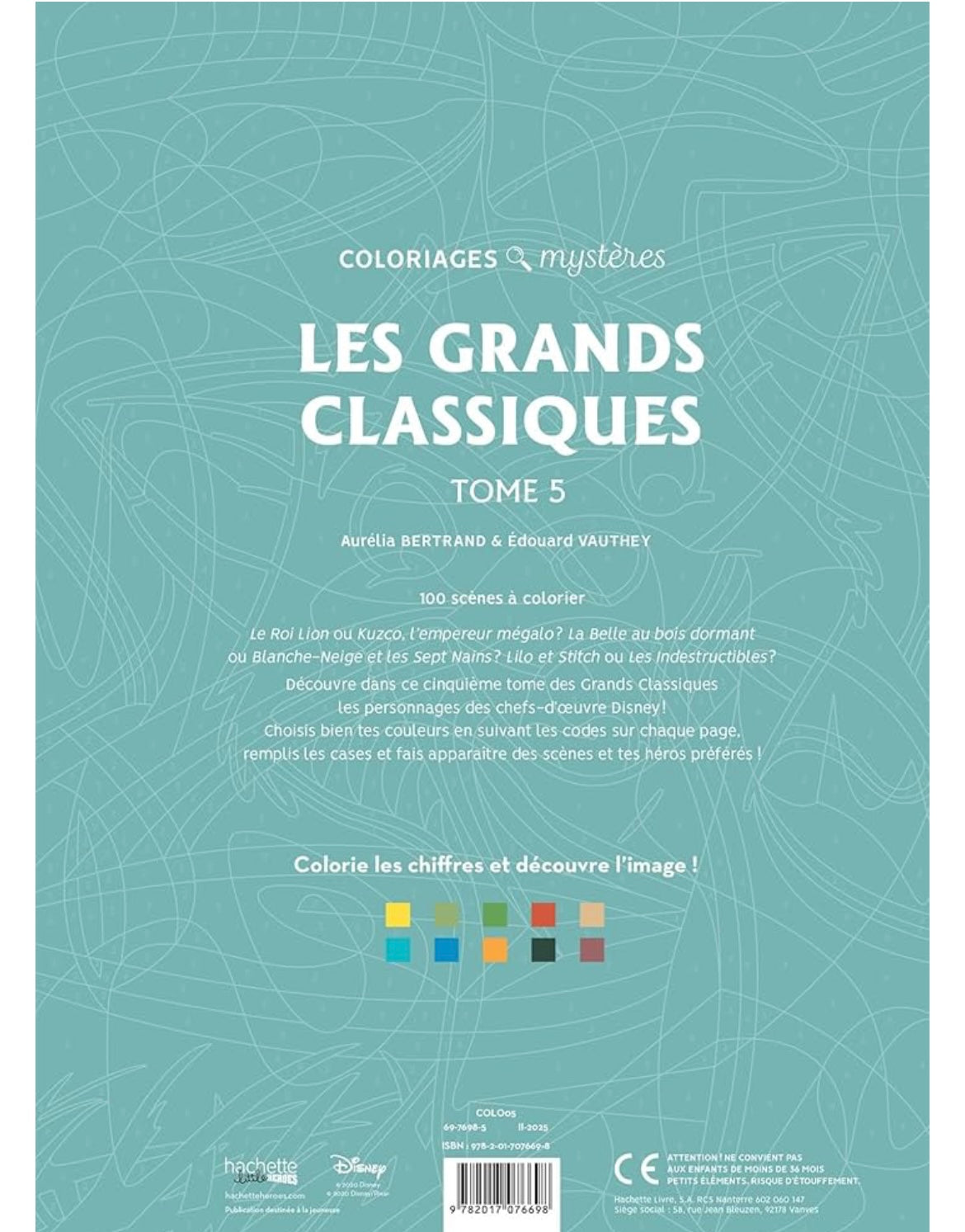 Grande classiques Tome 5 Color by number book