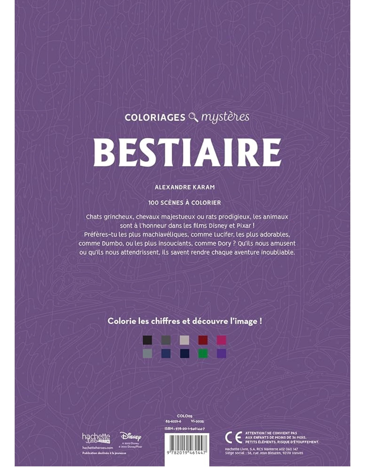 Bestiary Color Color by number book