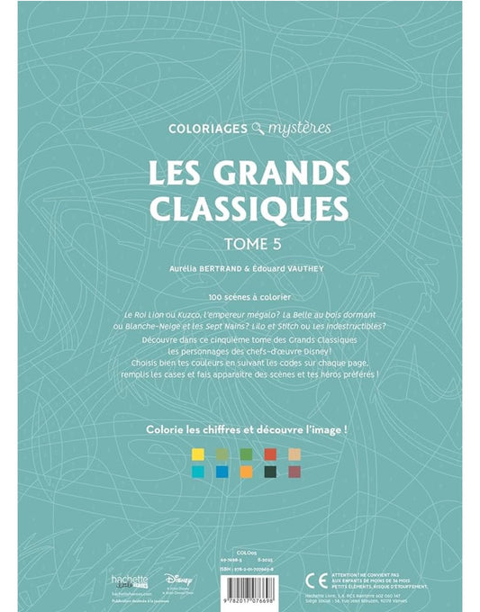 Grande classiques Tome 5 Color by number book