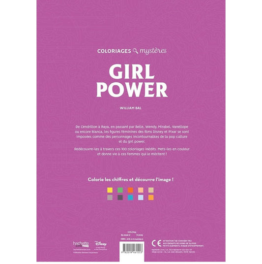 Girl power Color by number book