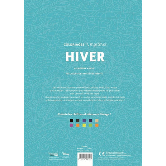 Hiver rabbit Color by number book