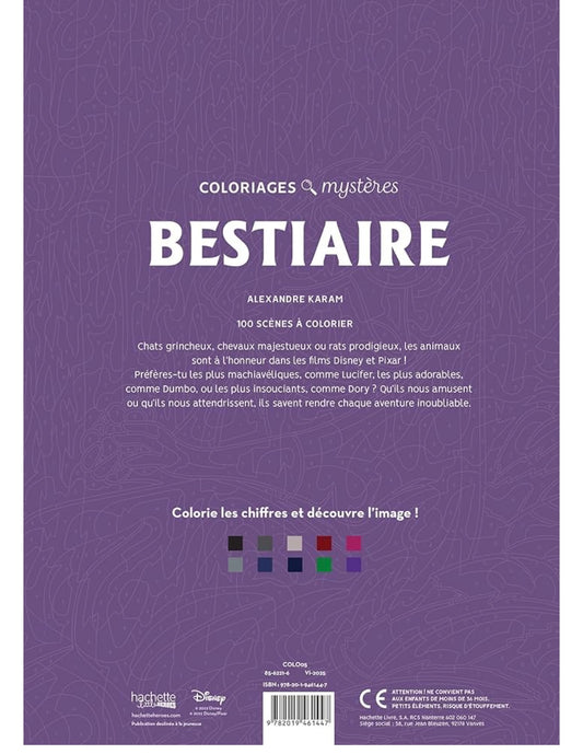 Bestiary Color Color by number book