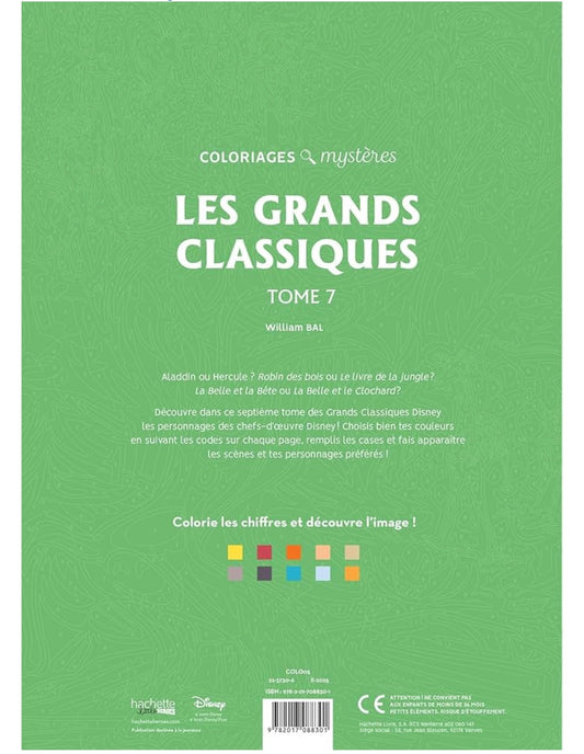 Classiques tome 7 Color by number book